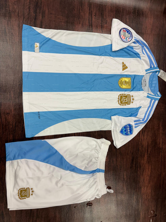 Argentina Copa America Campeon 2021 Jersey with Shorts