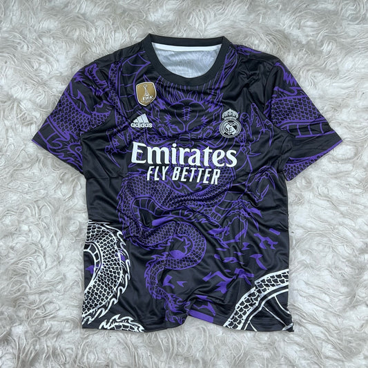 Real Madrid Purple Dragon Jersey with Shorts