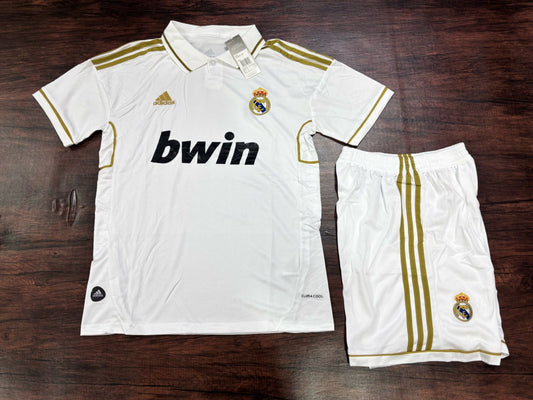 Real Madrid 2011-12 Retro Home Jersey with Shorts