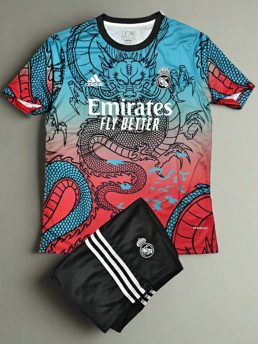 Real Madrid 24/25 Rainbow Special Dragon Edition Football Jersey with Shorts