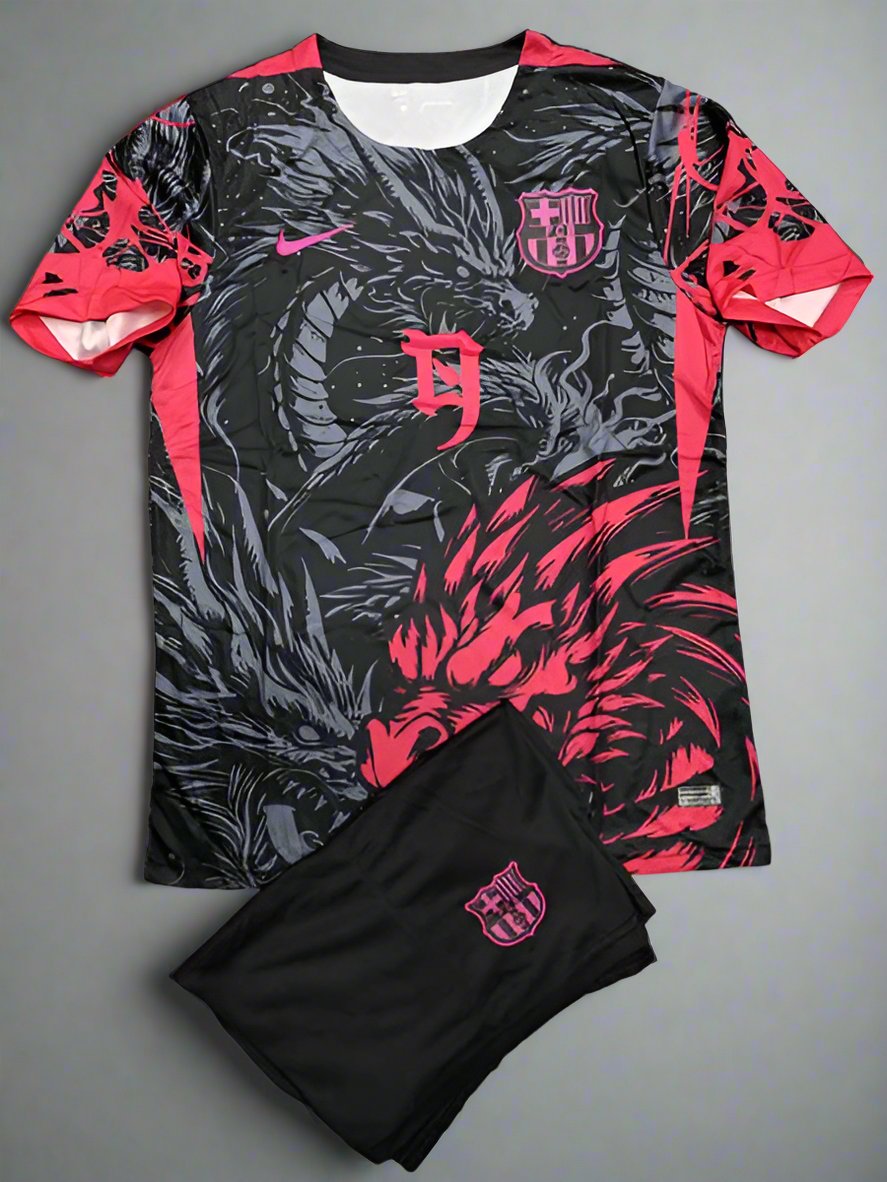 F.C Barcelona 24/25 Red Dragon Special Edition Jersey with Shorts