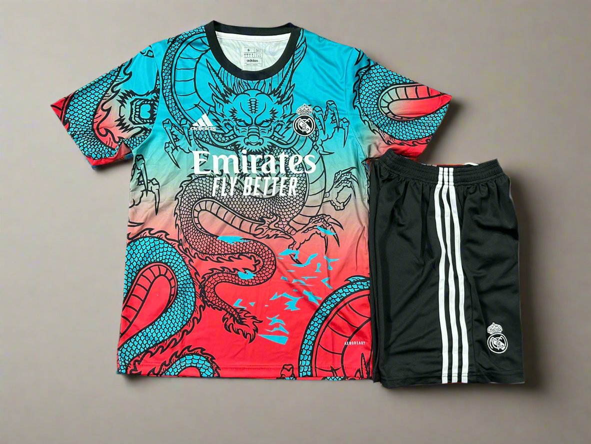 Real Madrid 24/25 Rainbow Special Dragon Edition Football Jersey with Shorts