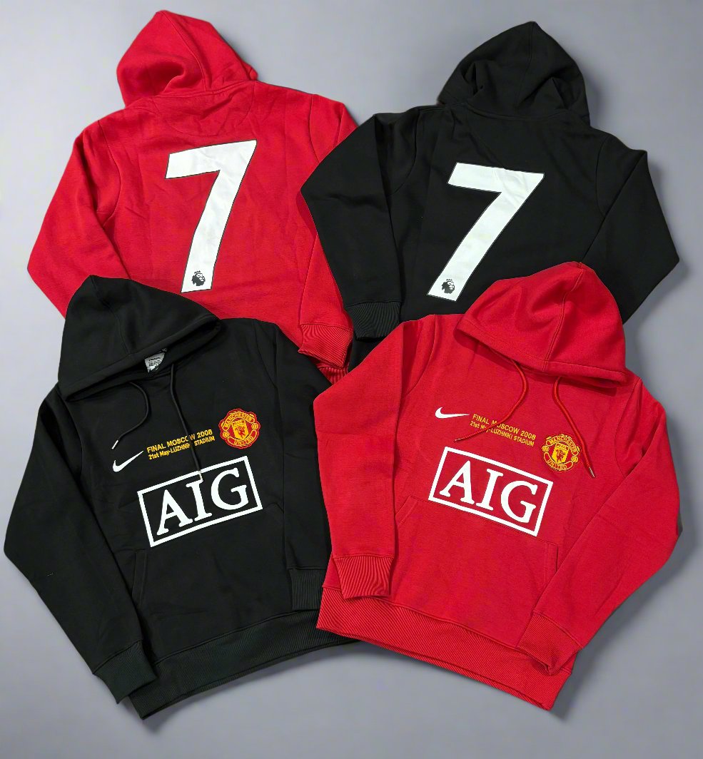 Manchester United Final Moscow 2008 21st May-LUZHNIKI Edition Cotton Fleece Unisex Hoodie