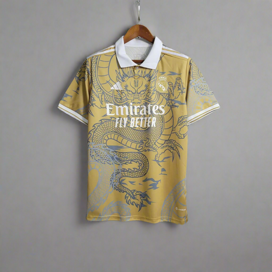 Real Madrid Golden Dragon Jersey with Shorts