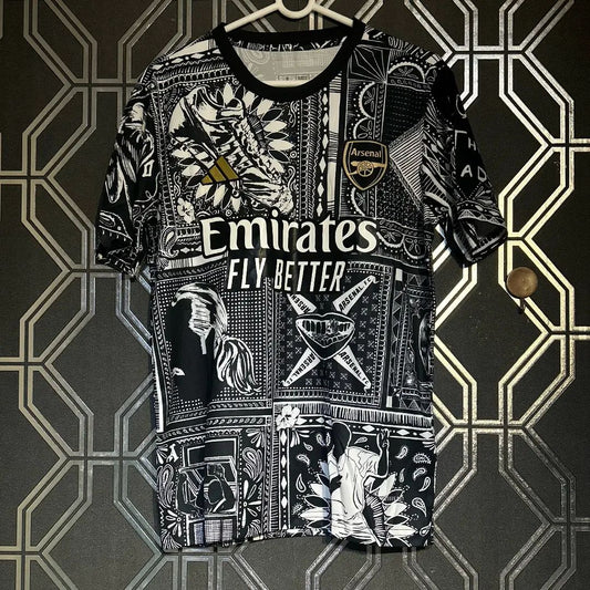 Arsenal Black X Pre-Match Edition 2023/24 Jersey with Shorts